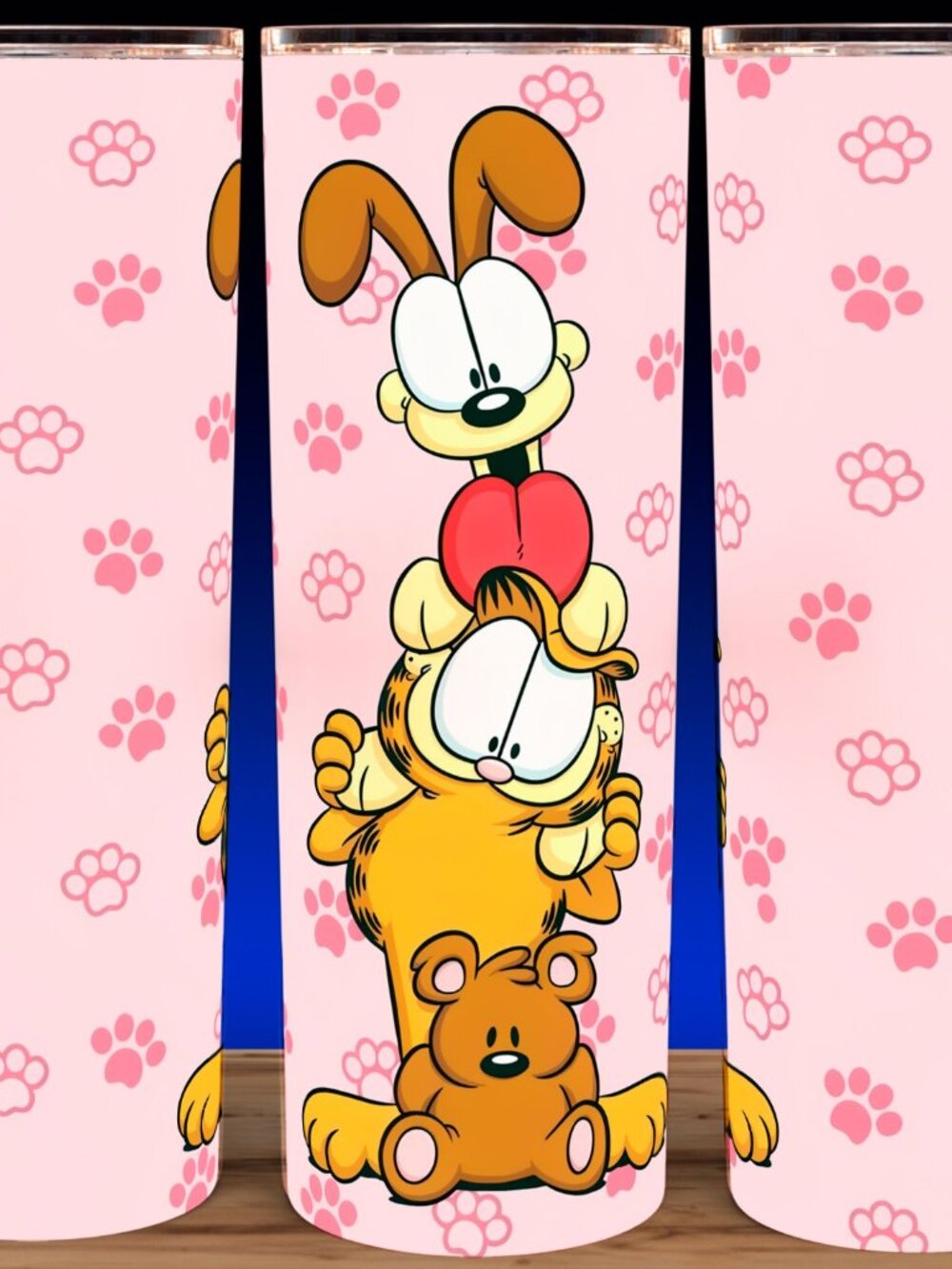 Garfield Cat and Odie Paw Design Cup Mug Tumbler 20oz